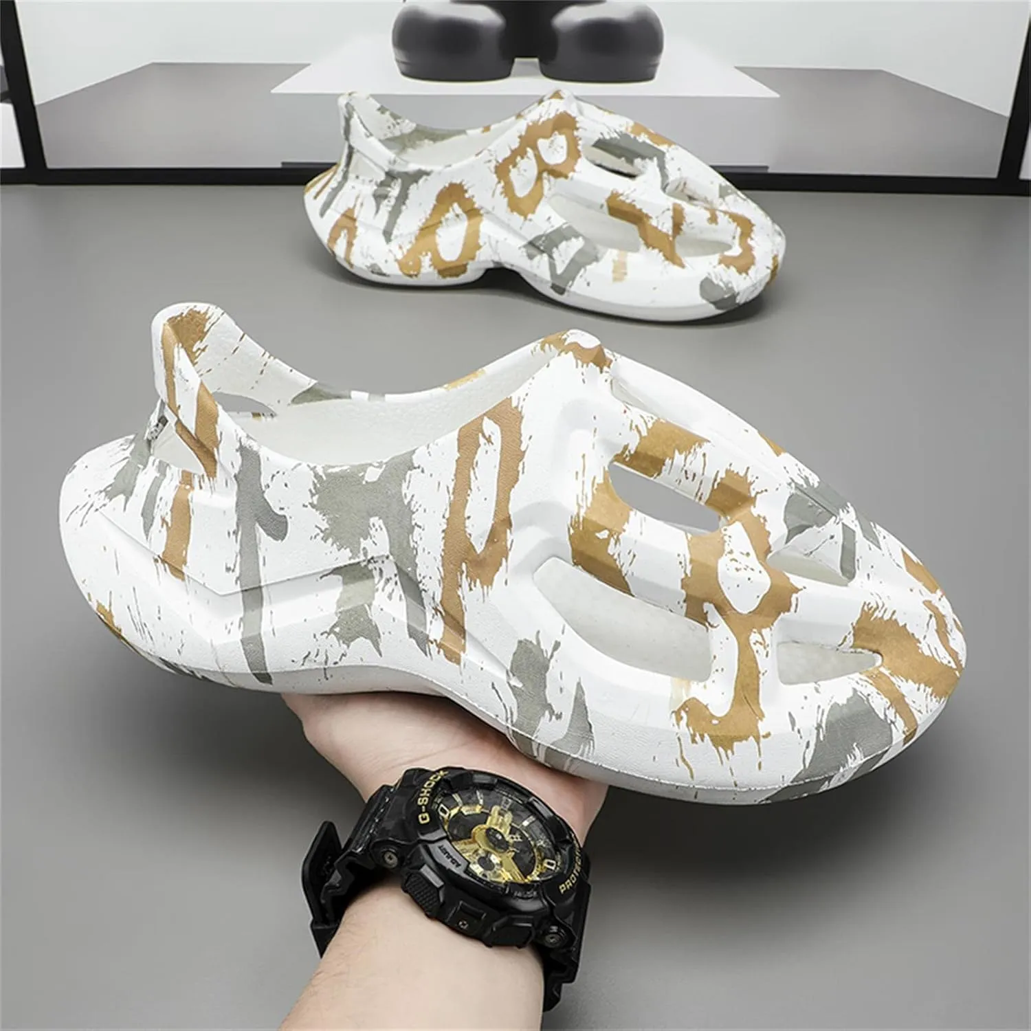 Foam Runner Sneakers, Women's & Men's Pillow Lightweight Cloud Shoes - Non-Slip, Breathable, Soft Fashion Sandals