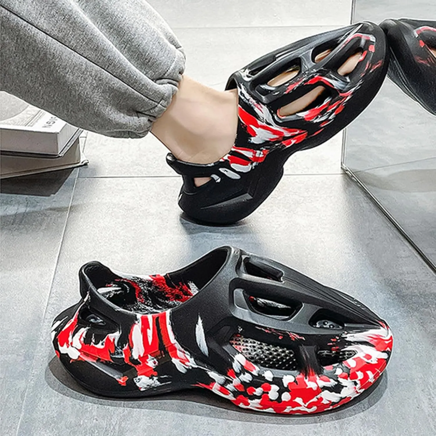 Foam Runner Sneakers, Women's & Men's Pillow Lightweight Cloud Shoes - Non-Slip, Breathable, Soft Fashion Sandals
