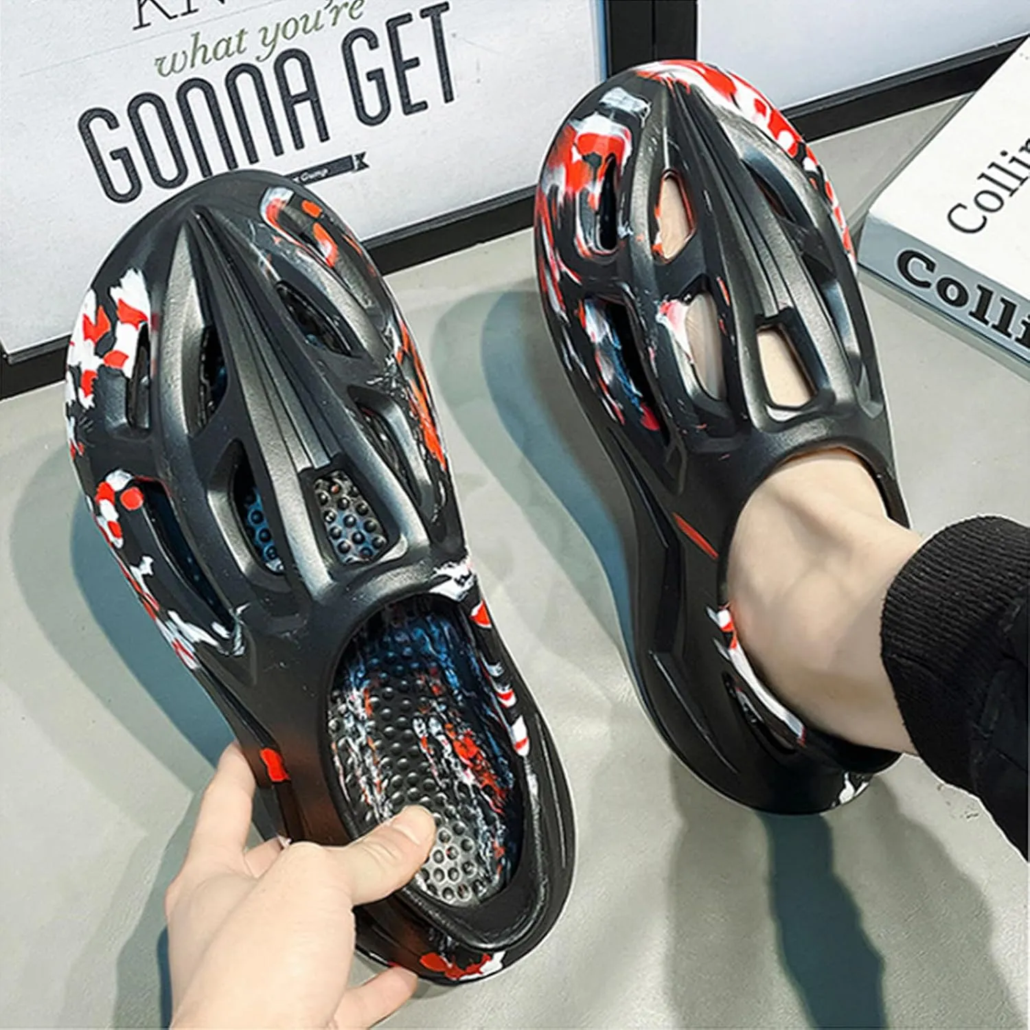 Foam Runner Sneakers, Women's & Men's Pillow Lightweight Cloud Shoes - Non-Slip, Breathable, Soft Fashion Sandals