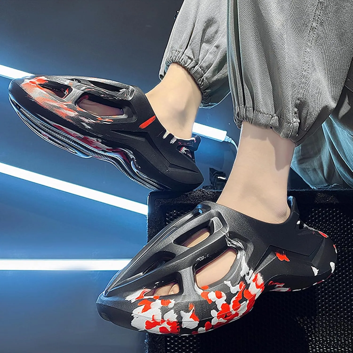 Foam Runner Sneakers, Women's & Men's Pillow Lightweight Cloud Shoes - Non-Slip, Breathable, Soft Fashion Sandals