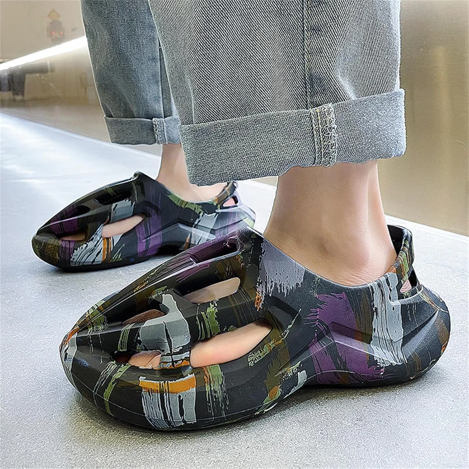 Foam Runner Sneakers, Women's & Men's Pillow Lightweight Cloud Shoes - Non-Slip, Breathable, Soft Fashion Sandals