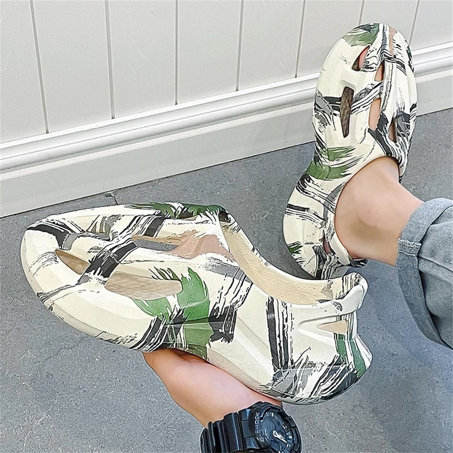 Foam Runner Sneakers, Women's & Men's Pillow Lightweight Cloud Shoes - Non-Slip, Breathable, Soft Fashion Sandals