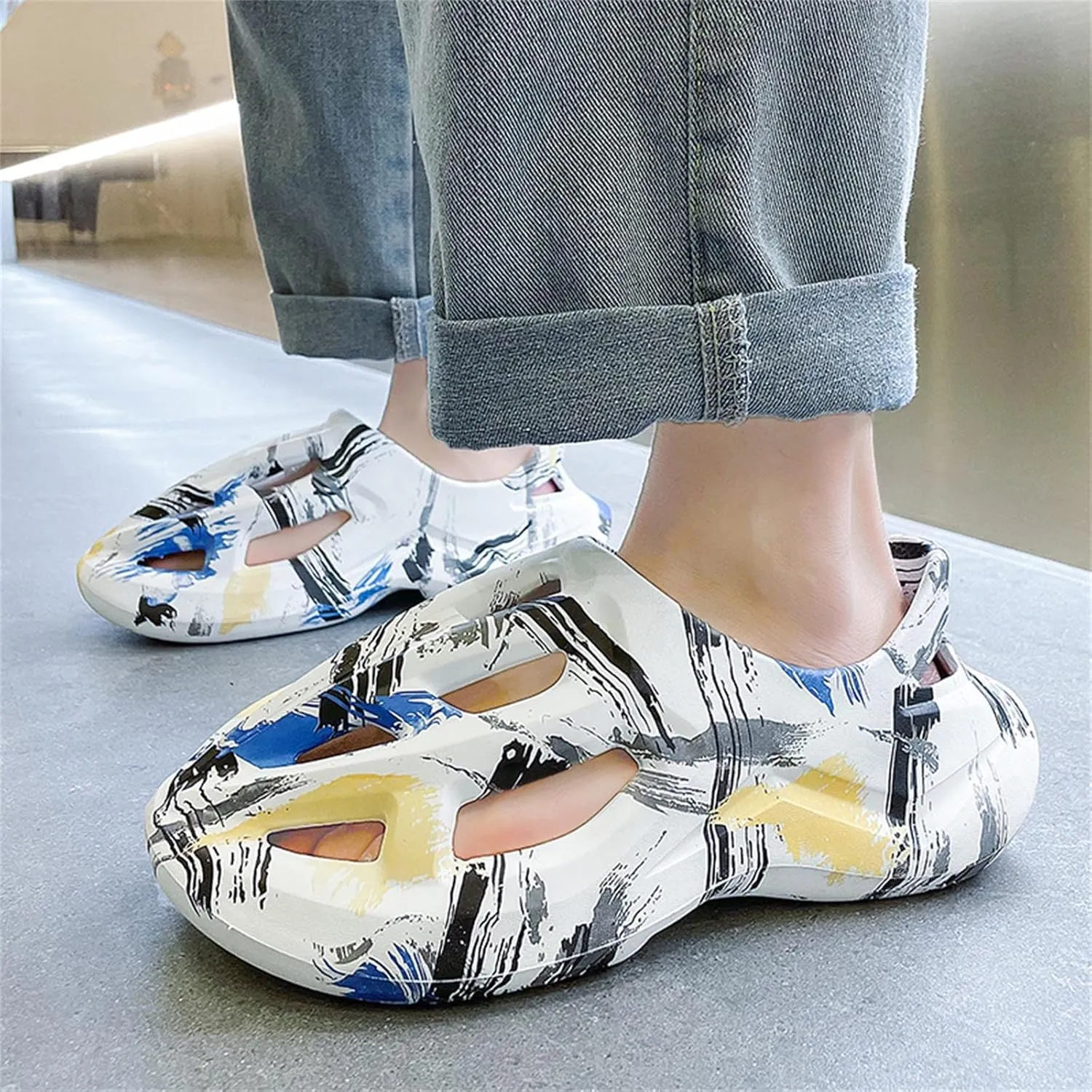 Foam Runner Sneakers, Women's & Men's Pillow Lightweight Cloud Shoes - Non-Slip, Breathable, Soft Fashion Sandals