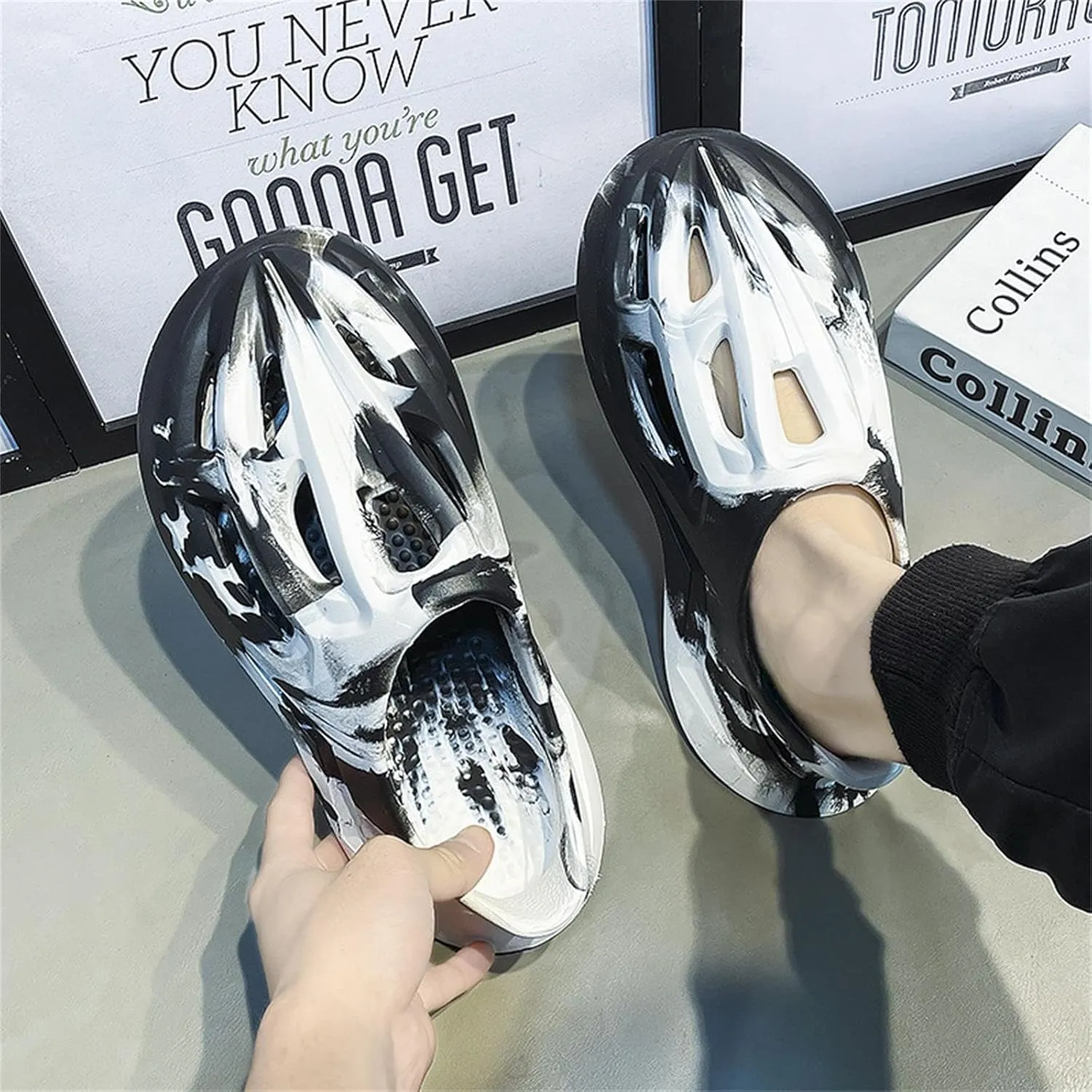 Foam Runner Sneakers, Women's & Men's Pillow Lightweight Cloud Shoes - Non-Slip, Breathable, Soft Fashion Sandals