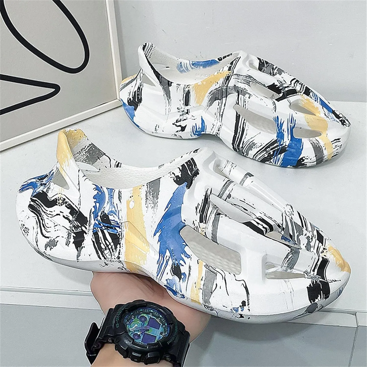 Foam Runner Sneakers, Women's & Men's Pillow Lightweight Cloud Shoes - Non-Slip, Breathable, Soft Fashion Sandals
