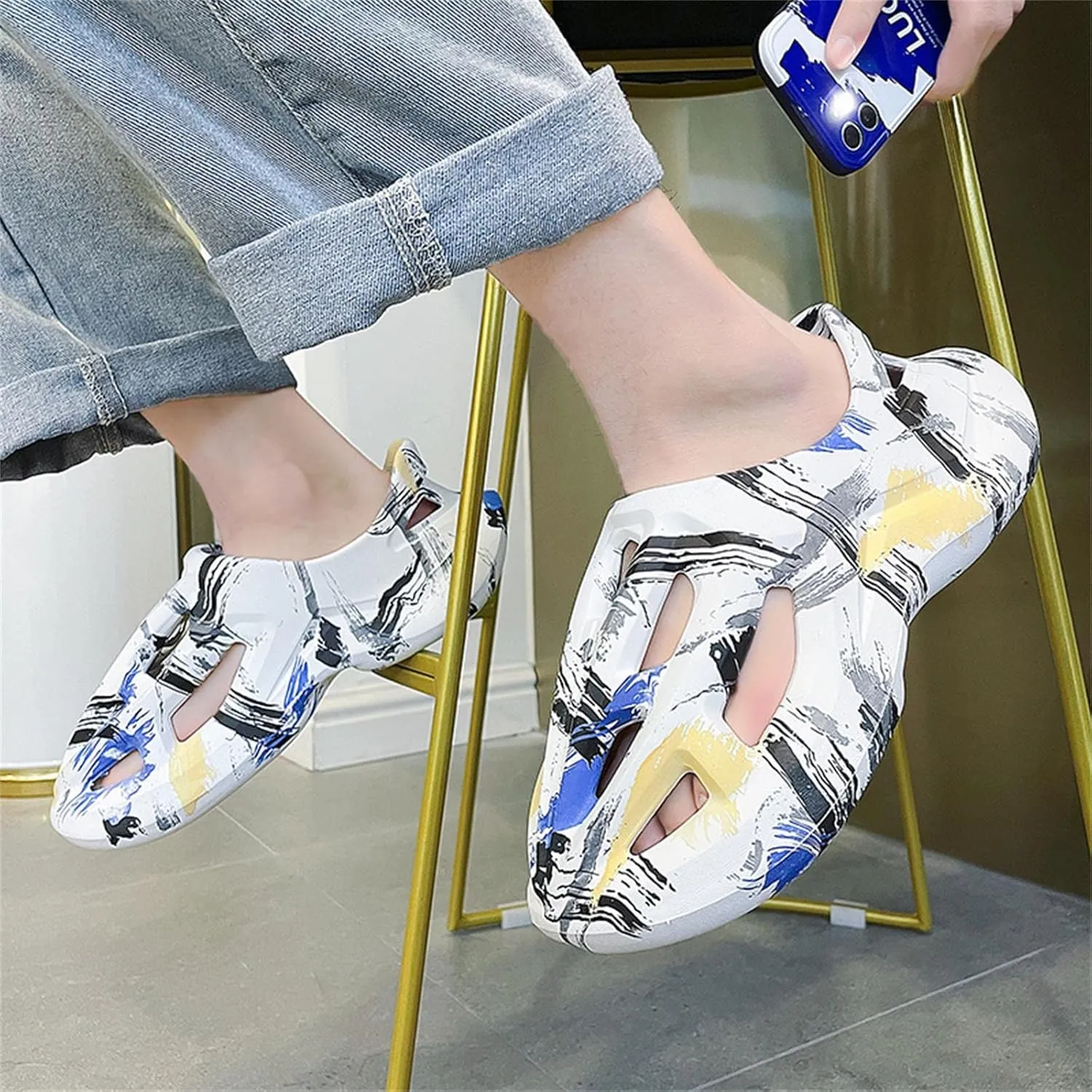 Foam Runner Sneakers, Women's & Men's Pillow Lightweight Cloud Shoes - Non-Slip, Breathable, Soft Fashion Sandals