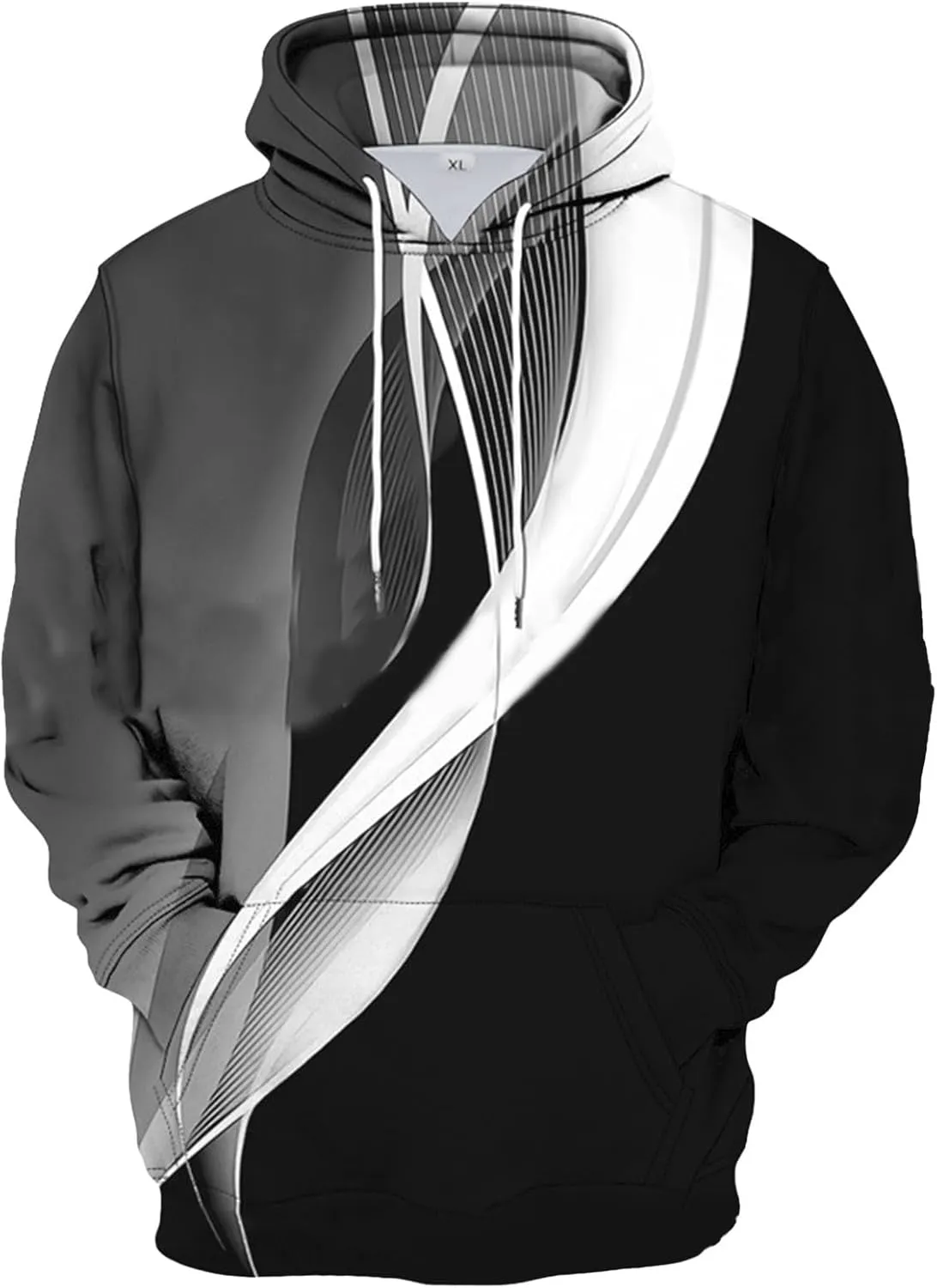 GOFULY Sweatshirt For Mens Graphic Lightweight Fall 3D Print Hoodie Long Sleeve Pullover Winter Drawstring Clothe With Pocket