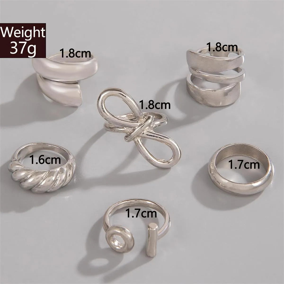 Gold Chunky Rings Set for Women - Stackable Knuckle Ring, Minimalist Finger Ring, Statement Thumb Ring - Jewelry Birthday Gifts for Teen Girls