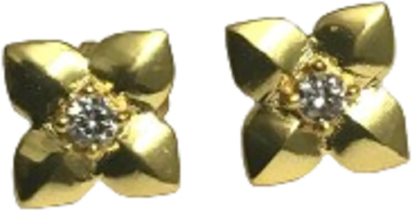 Handcrafted 925 Streling Silver Stud Earring Gold Plated Floral Design Statement Earring For Women's Fashion Jewelry Gift Item, Golden