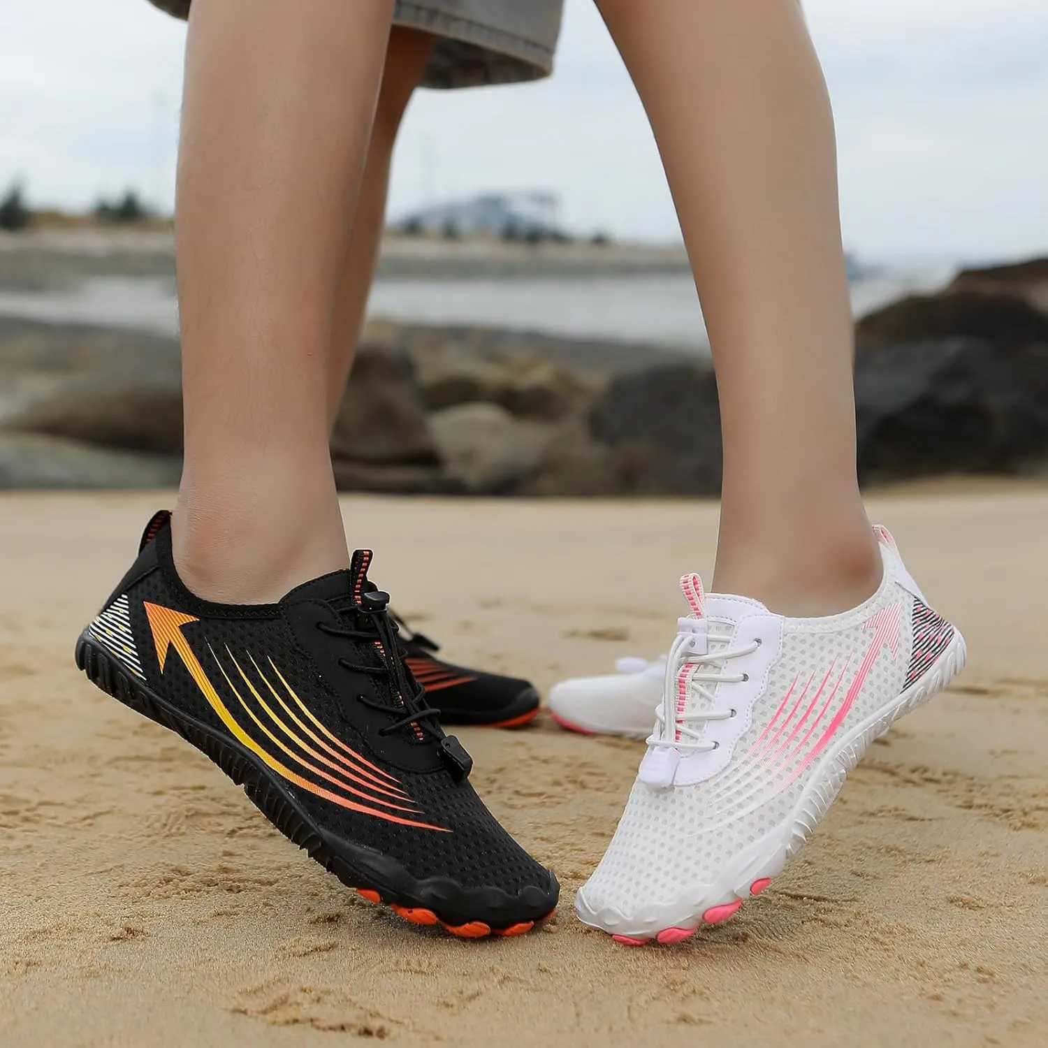Hike Barefoot Shoes for Womens Mens Footwear Pro Barefoot Shoes, Wide Toe Box Healthy & Non-Slip Breathable Footwear for Women Surf Beach Walking Hiking Shoes