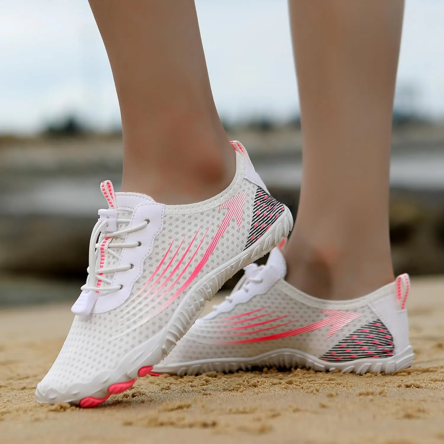 Hike Barefoot Shoes for Womens Mens Footwear Pro Barefoot Shoes, Wide Toe Box Healthy & Non-Slip Breathable Footwear for Women Surf Beach Walking Hiking Shoes