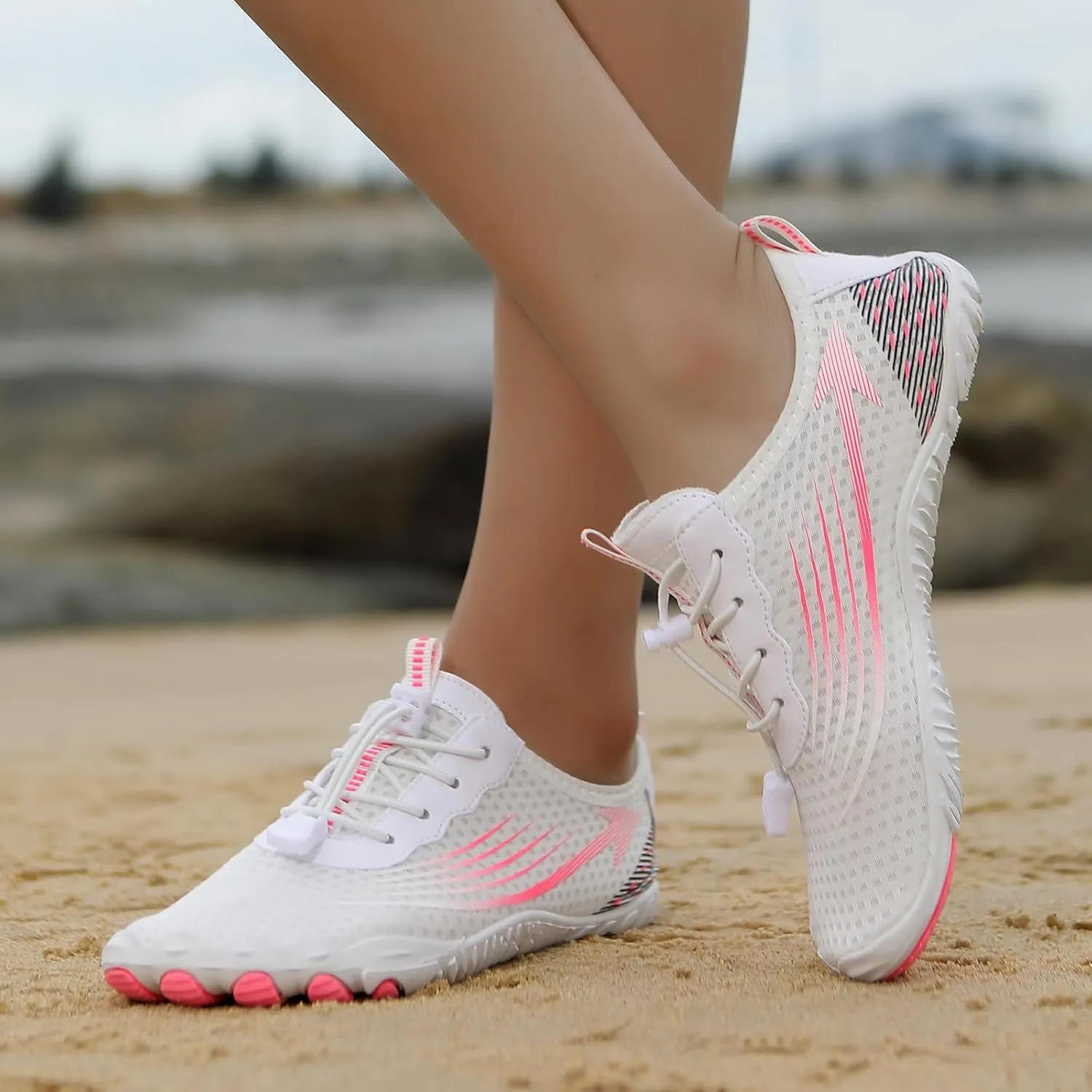 Hike Barefoot Shoes for Womens Mens Footwear Pro Barefoot Shoes, Wide Toe Box Healthy & Non-Slip Breathable Footwear for Women Surf Beach Walking Hiking Shoes