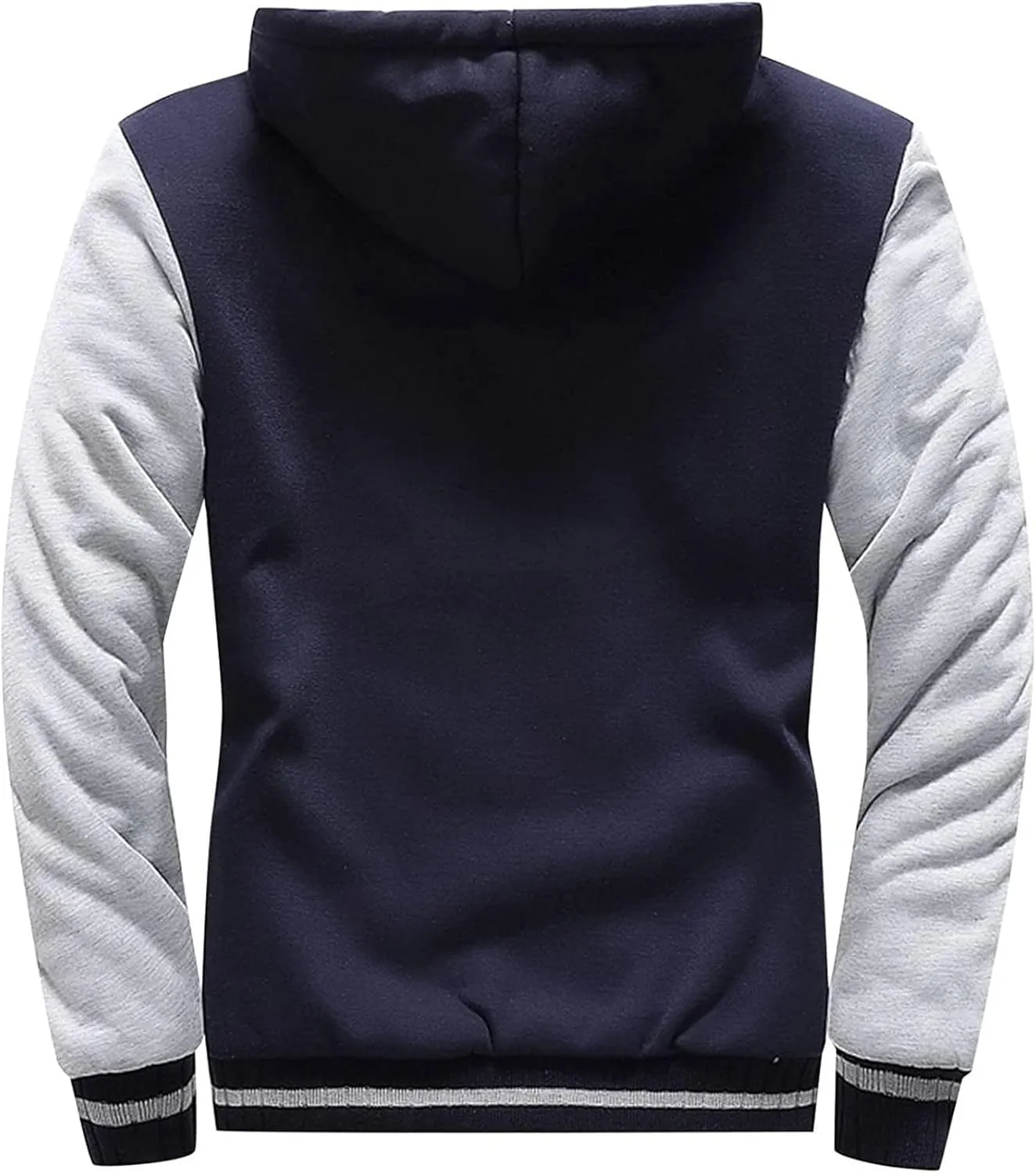 Hoodies for Men Full Zip Up Sherpa Lined Jacket Heavyweight Fleece Sweatshirt Winter Warm Hooded Coat Cozy Thick Coats