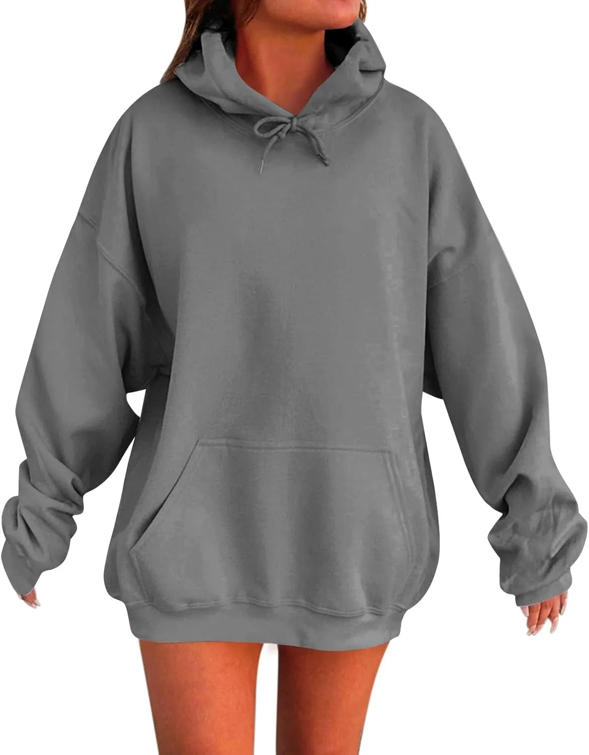 Hoodies for Women Oversized Fleece Hoodies Comfort Long Sleeve Basic Pullover Sweatshirt Casual Fall Sweatshirts