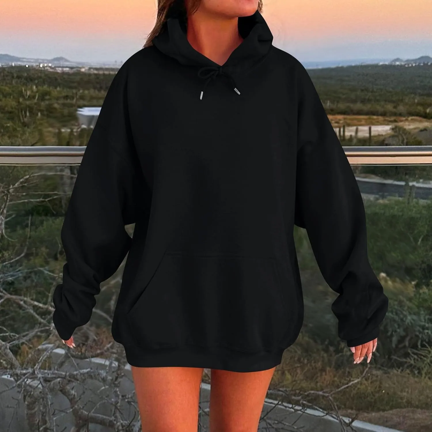 Hoodies for Women Oversized Fleece Hoodies Comfort Long Sleeve Basic Pullover Sweatshirt Casual Fall Sweatshirts