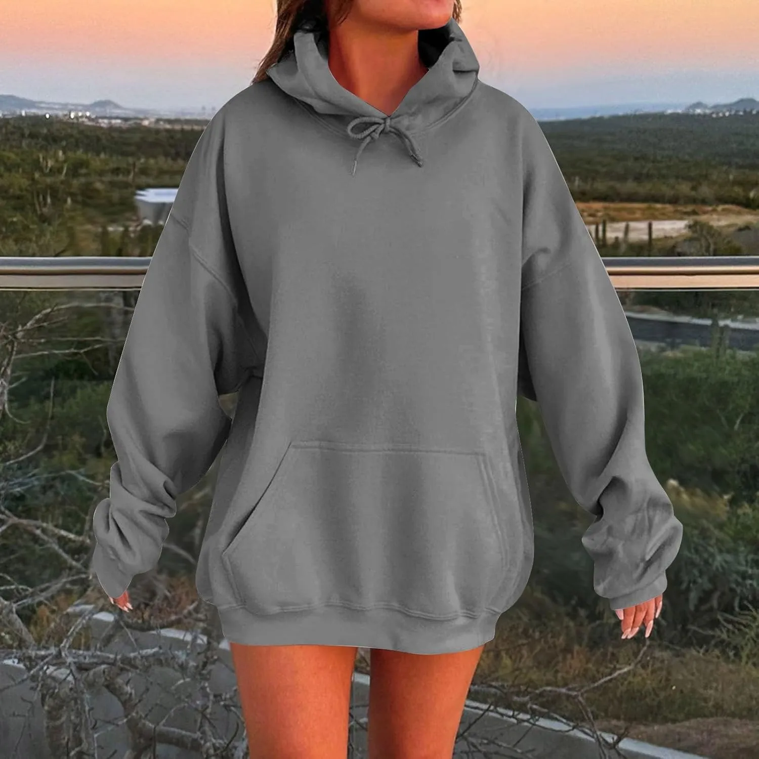 Hoodies for Women Oversized Fleece Hoodies Comfort Long Sleeve Basic Pullover Sweatshirt Casual Fall Sweatshirts
