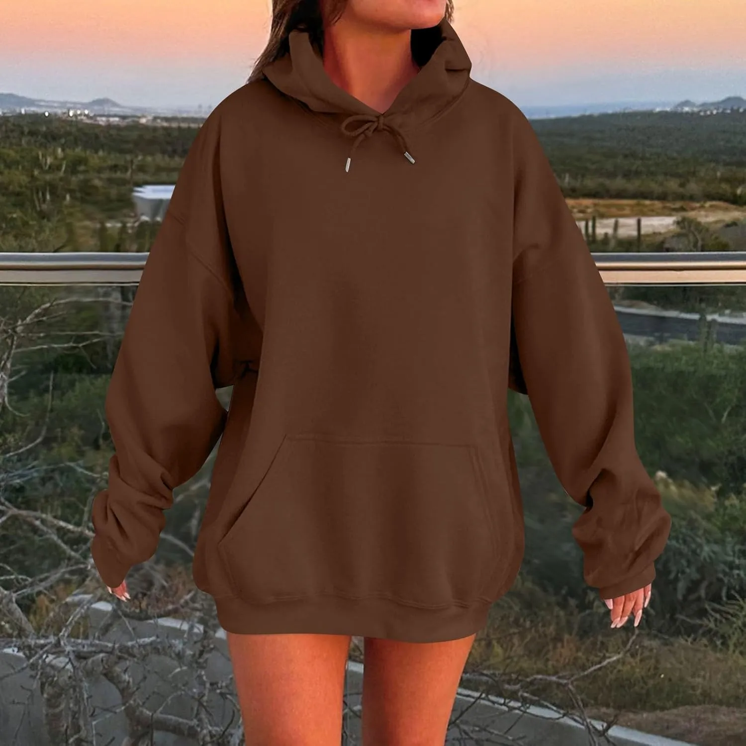 Hoodies for Women Oversized Fleece Hoodies Comfort Long Sleeve Basic Pullover Sweatshirt Casual Fall Sweatshirts