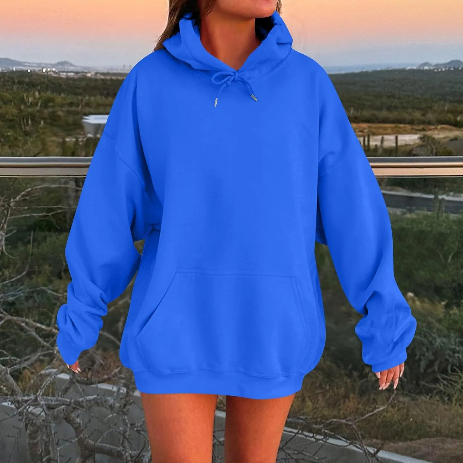 Hoodies for Women Oversized Fleece Hoodies Comfort Long Sleeve Basic Pullover Sweatshirt Casual Fall Sweatshirts