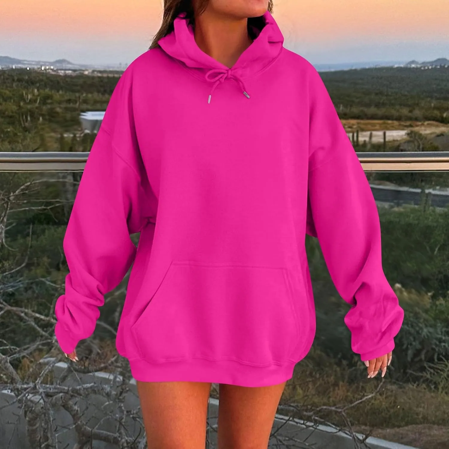Hoodies for Women Oversized Fleece Hoodies Comfort Long Sleeve Basic Pullover Sweatshirt Casual Fall Sweatshirts