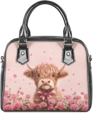 HUGS IDEA Crossbody Bag for Valentine's Day Saddle Bag for Women Date Shoulder Purse Hobo Bag