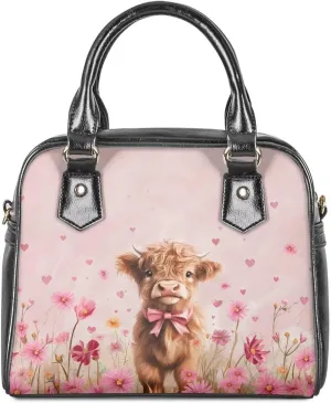 HUGS IDEA Crossbody Bag for Valentine's Day Saddle Bag for Women Date Shoulder Purse Hobo Bag