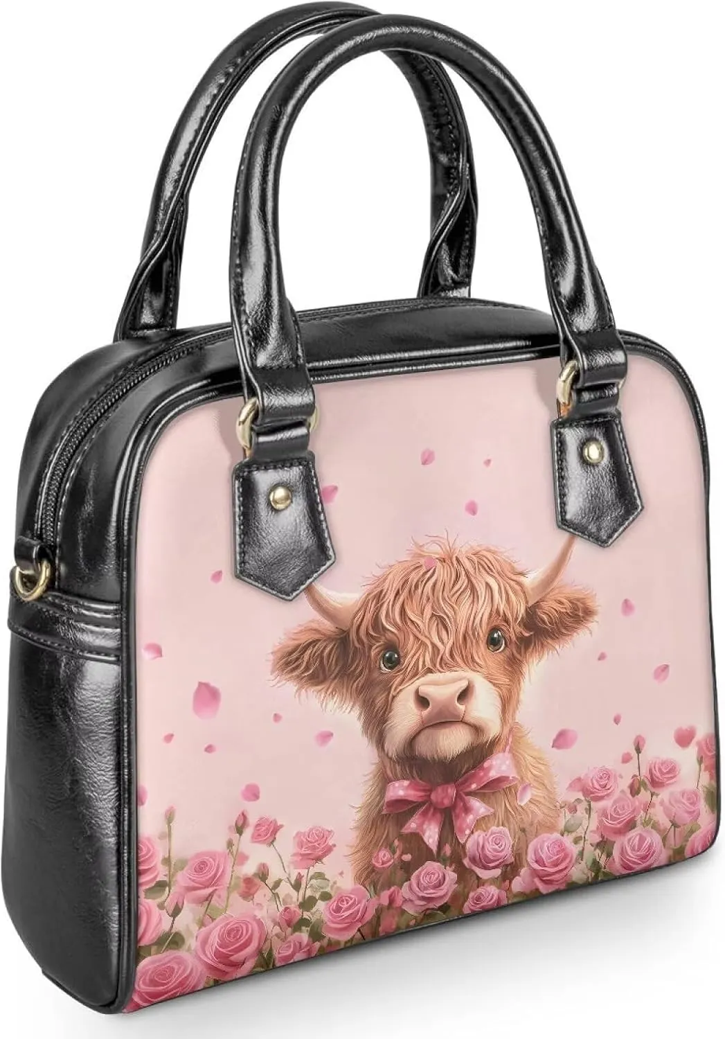 HUGS IDEA Crossbody Bag for Valentine's Day Saddle Bag for Women Date Shoulder Purse Hobo Bag