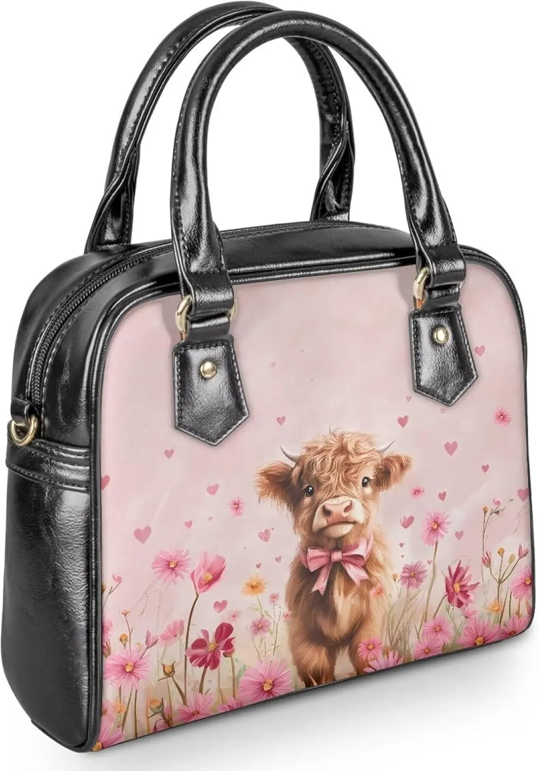 HUGS IDEA Crossbody Bag for Valentine's Day Saddle Bag for Women Date Shoulder Purse Hobo Bag