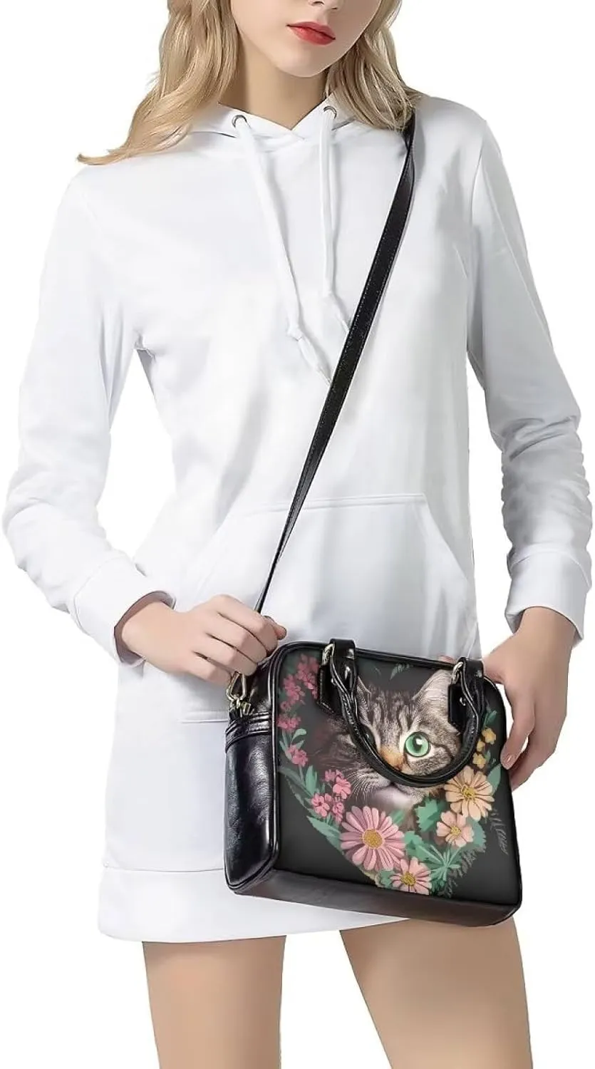 HUGS IDEA Leather Crossbody Bag Vintage Leather Handbag for Women Shoulder Bag Hobo Purse