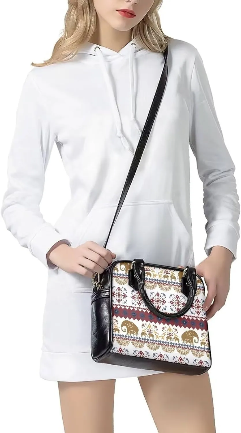 HUGS IDEA Leather Crossbody Bag Vintage Leather Handbag for Women Shoulder Bag Hobo Purse