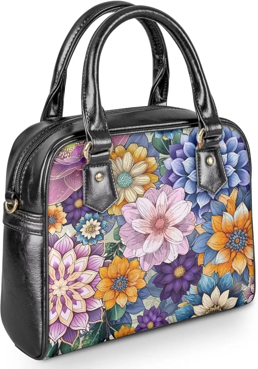 HUGS IDEA Leather Crossbody Bag Vintage Leather Handbag for Women Shoulder Bag Hobo Purse