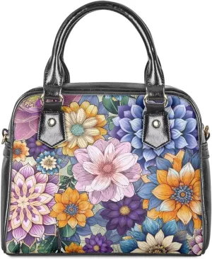 HUGS IDEA Leather Crossbody Bag Vintage Leather Handbag for Women Shoulder Bag Hobo Purse