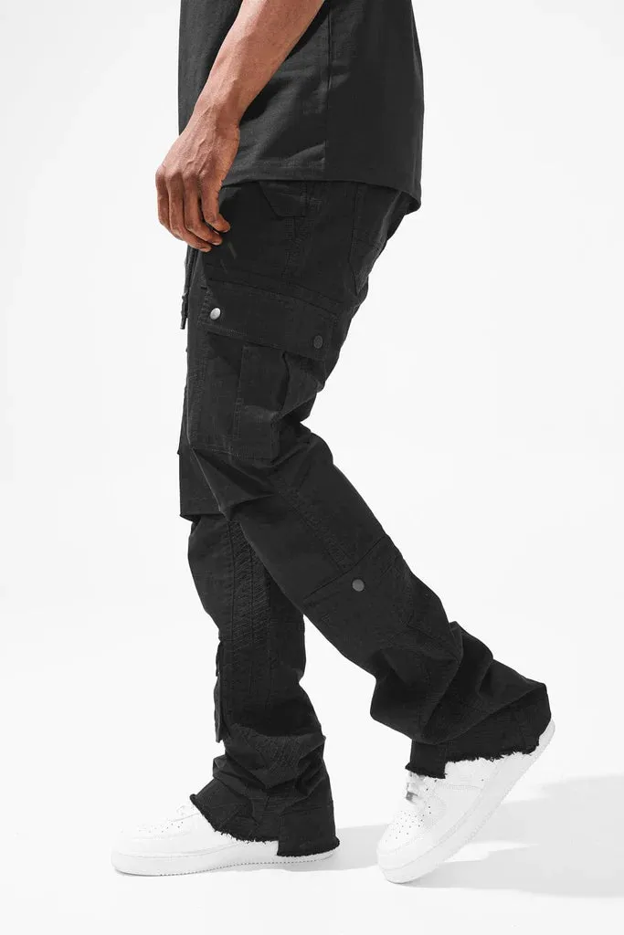 Jordan Craig-Martin Stacked - Aviation Cargo Pants - Black - JTF216