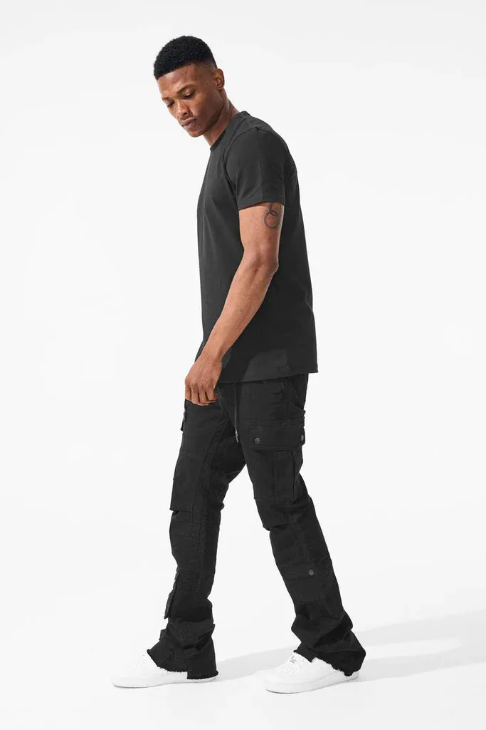 Jordan Craig-Martin Stacked - Aviation Cargo Pants - Black - JTF216