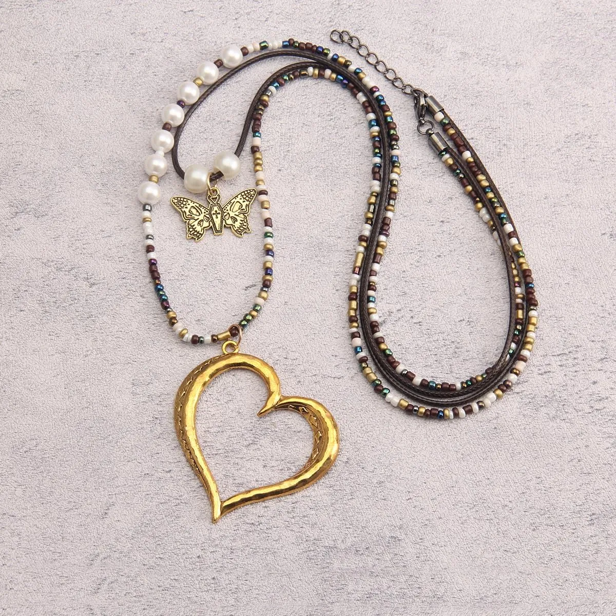 Joxevyia Colorful Beaded Necklaces for Women Turquoise Pearl Seeds Bead Necklace Summer Beach Necklaces Boho Necklaces for Women Beaded Choker Necklace