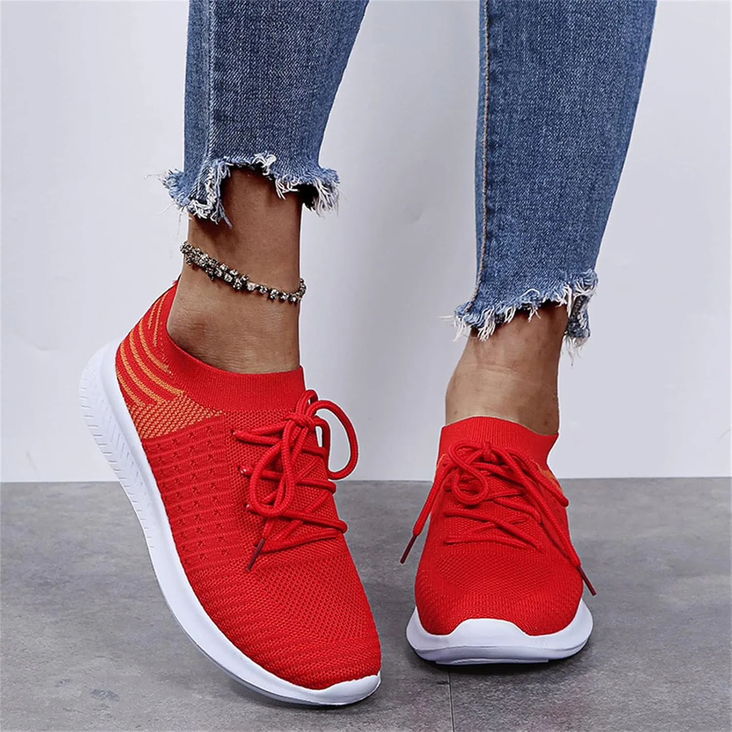 Ladmiple Gym Shoes For Women Workout Running Slip On Non Slip Walking Shoes Lightweight Tennis Fashion Athletic Sneakers