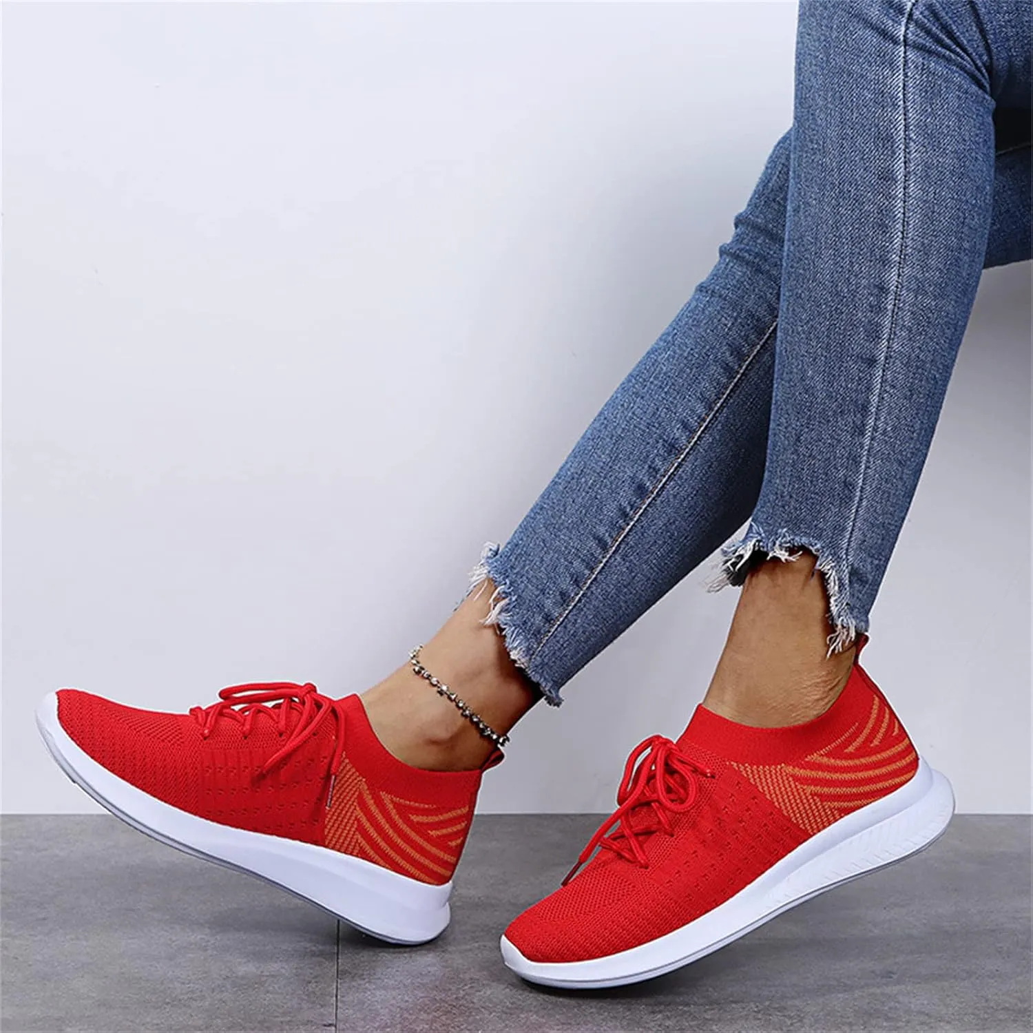 Ladmiple Gym Shoes For Women Workout Running Slip On Non Slip Walking Shoes Lightweight Tennis Fashion Athletic Sneakers