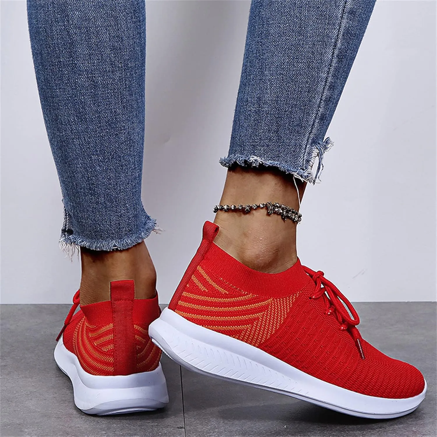 Ladmiple Gym Shoes For Women Workout Running Slip On Non Slip Walking Shoes Lightweight Tennis Fashion Athletic Sneakers