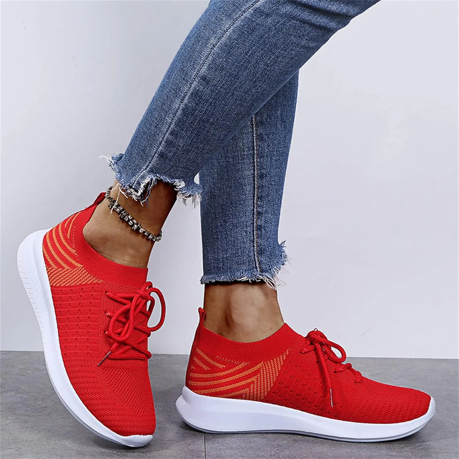 Ladmiple Gym Shoes For Women Workout Running Slip On Non Slip Walking Shoes Lightweight Tennis Fashion Athletic Sneakers