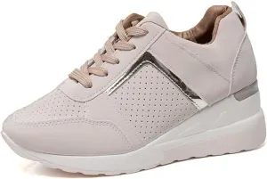 Ladmiple Shoes For Women Sneakers Trendy Slip On Running Shoes Non Slip Walking Shoes Gym Fashion Platform Tennis Shoes