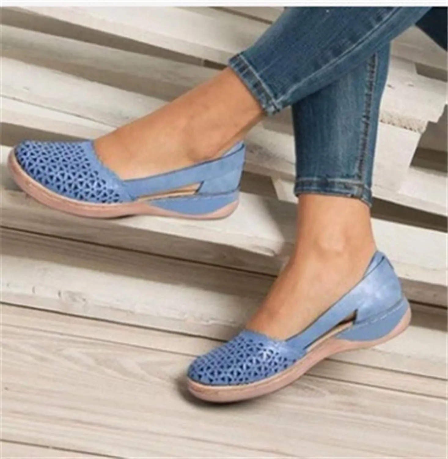 Ladmiple Sneakers For Women Slip On Low Top Comfort Walking Shoes Dressy Casual Summer Fashion Non Slip Flats Loafers