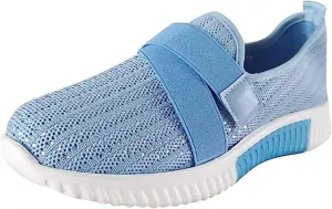 Ladmiple Tennis Shoes Womens Slip Ons Walking Shoes Casual Sneakers Mesh Lightweight Slip Resistant Comfortable Loafers