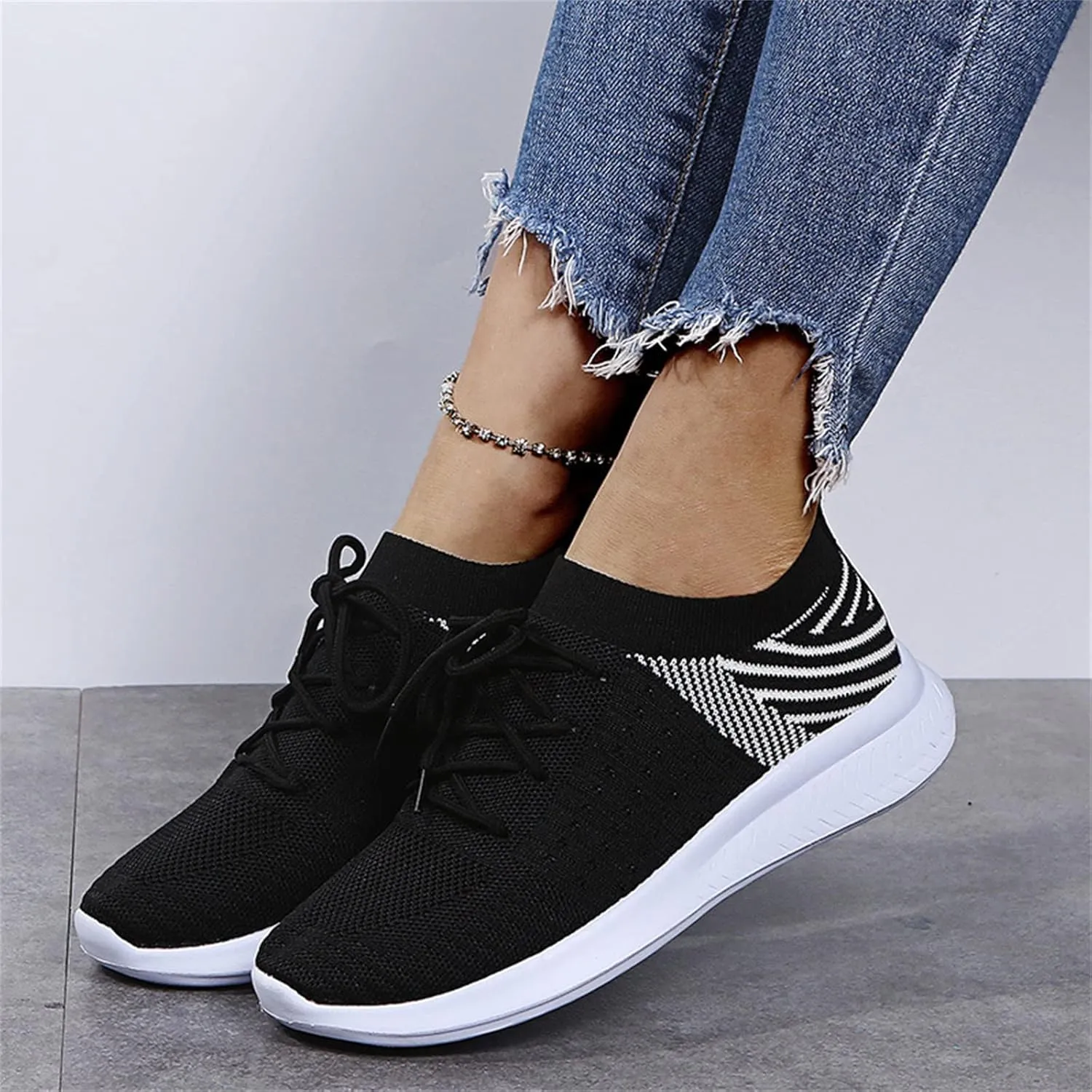 Ladmiple Womens Tennis Shoes Lightweight Walking Shoes Slip On Breathable Athletic Sneakers for Running Gym Workout
