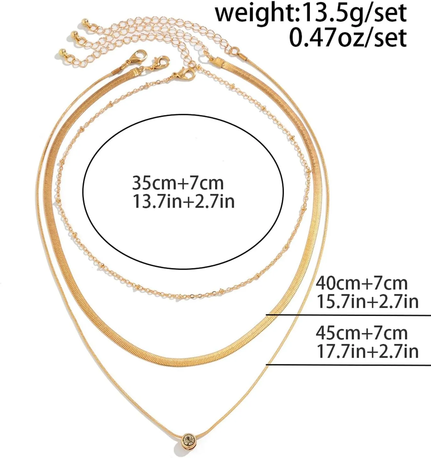 Layered Gold Necklaces for Women Dainty 14K Gold Plated Snake Chain Layered Necklaces Stacked Necklaces Herringbone Necklace Gold Jewelry Gift for Women