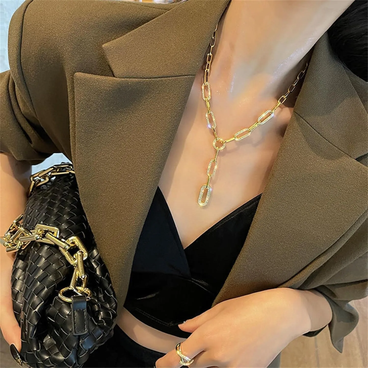 Layered Gold Necklaces for Women Dainty 14K Gold Plated Snake Chain Layered Necklaces Stacked Necklaces Herringbone Necklace Gold Jewelry Gift for Women