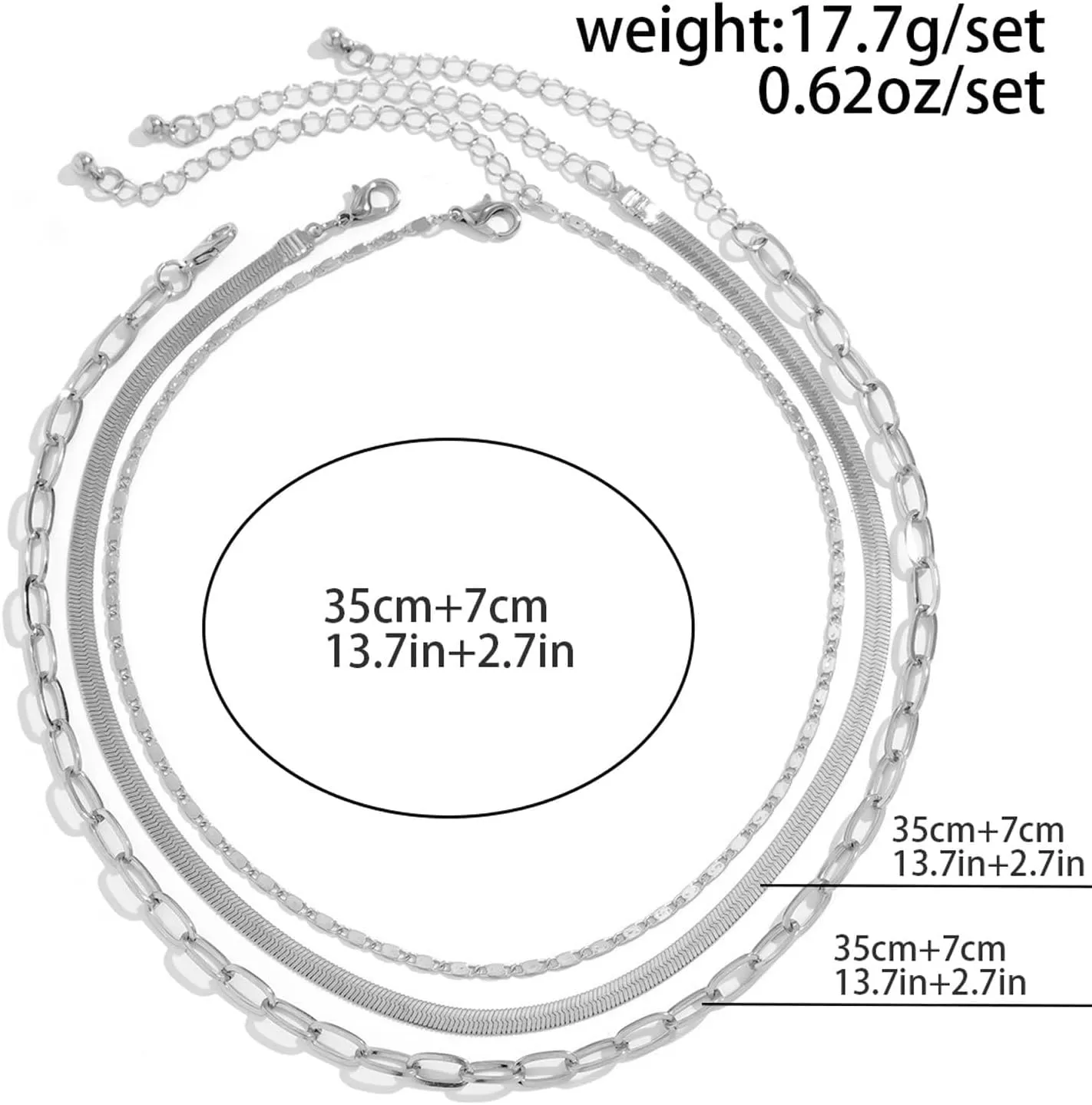 Layered Gold Necklaces for Women Dainty 14K Gold Plated Snake Chain Layered Necklaces Stacked Necklaces Herringbone Necklace Gold Jewelry Gift for Women