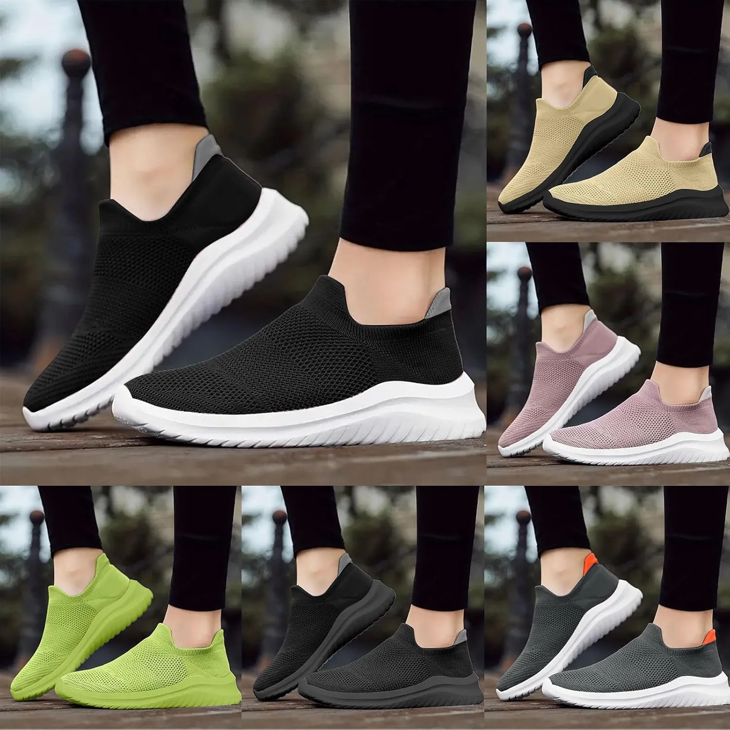 Lightweight Comfortable Wear Orthowear Shoes for Women, Fashion Ortho Shoes for Women Plantar Fasciitis Comfortable Air Cushion Ortho Breathable Stretch Cushion Sneakers