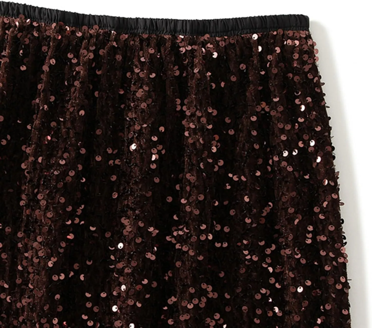 Long Skirts for Women Summer Sequin Printed Long Pleated Ruffle Skirts High Waist Nightgrom Party Skirts