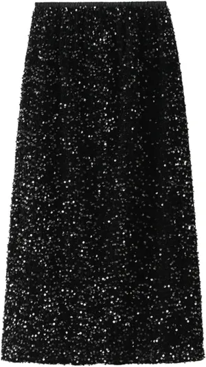 Long Skirts for Women Summer Sequin Printed Long Pleated Ruffle Skirts High Waist Nightgrom Party Skirts