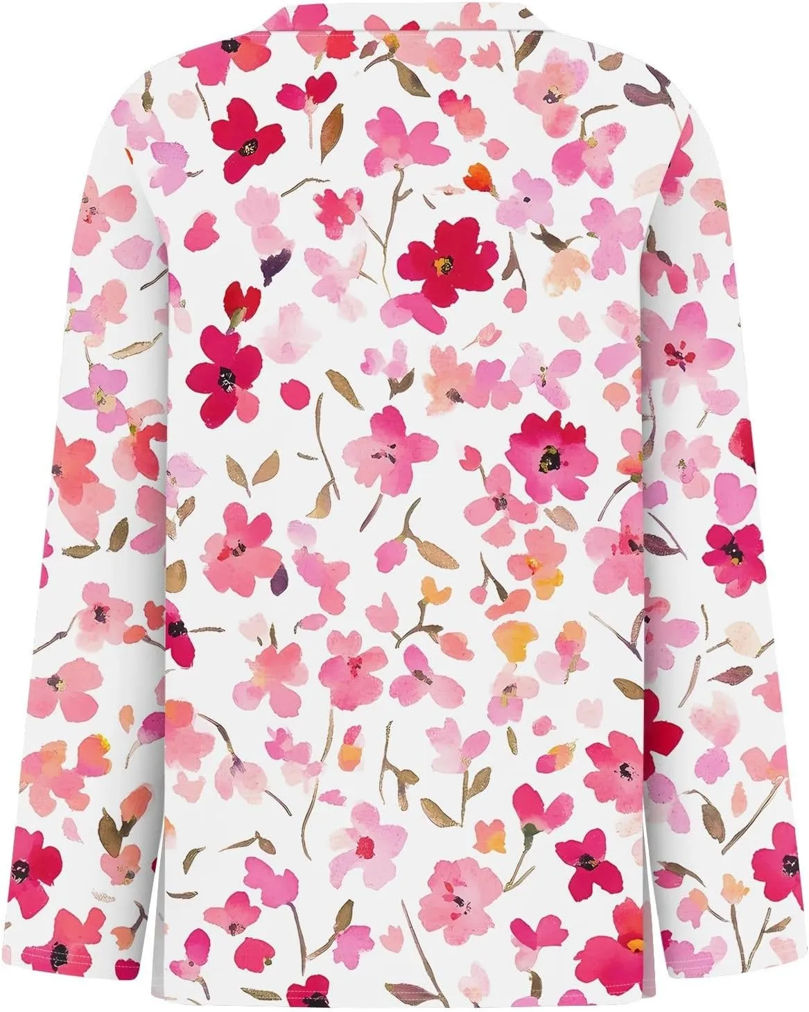Long Sleeve Shirts for Women - Womens T Shirts Long Sleeve Crew Neck Shirts Basic Tee Sort Comfy Floral Printed Tops