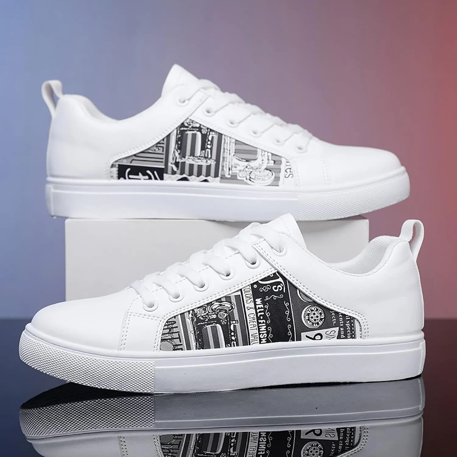 Low Top Sneakers for Women Lace-Up Retro Sneaker Wide Width Slip On Walking Shoes Comfortable Breathable Thick Sole Running Shoes